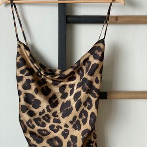 Slip Dress Size S, Adjustable Length, Leopard print